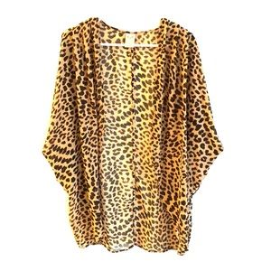 Shear, cheetah cardigan
